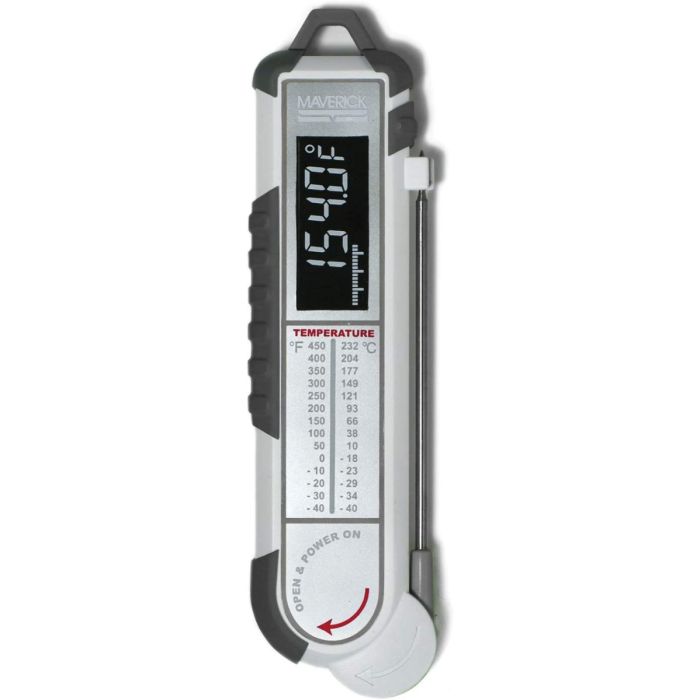 MAVERICK Pro-Temp Commercial Smoker BBQ Probe Meat Thermometer, 5-Inch, White/Gray
