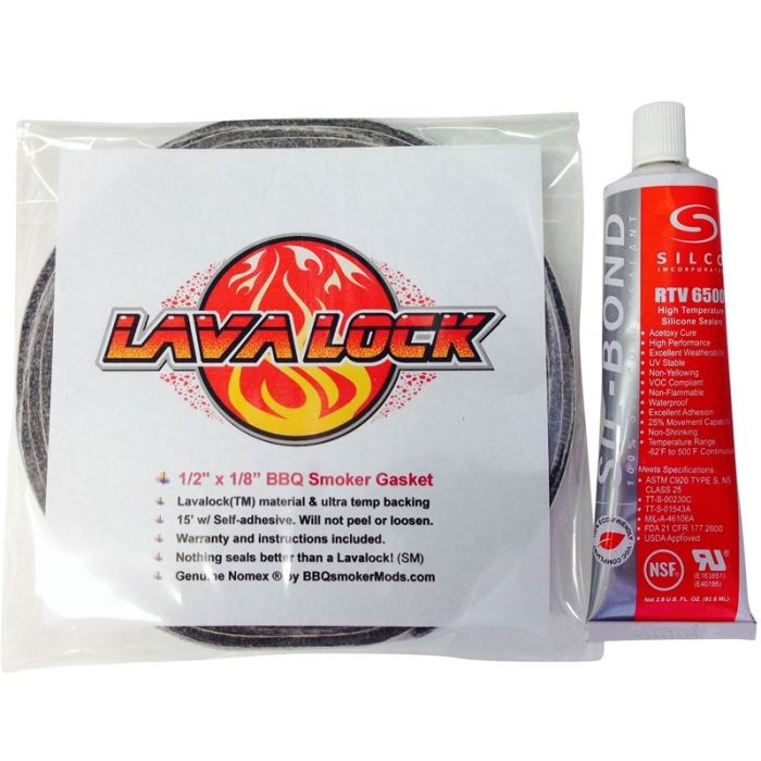 Black Nomex Lavalock® Gasket w/ RTV adhesive Fits all Traeger & GMG Grills 