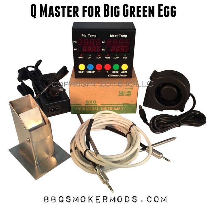BIG GREEN EGG (kamado) Q Master BBQ controller fan temp control (complete) XL ONLY