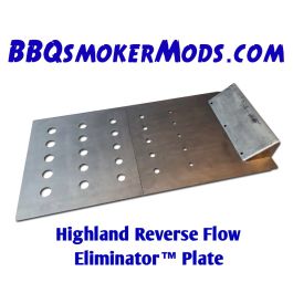 reverse flow smoker baffle plate removal