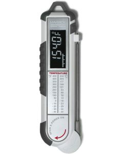 MAVERICK Pro-Temp Commercial Smoker BBQ Probe Meat Thermometer, 5-Inch, White/Gray