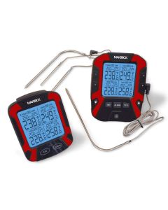 Maverick XR-50 Extended Range Digital Remote Wireless 4 Probe BBQ & Meat Thermometer, Black/Red
