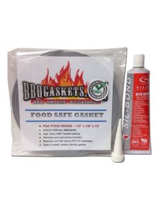 5' LavaLock® Smoker Gasket Self Stick 1"x 1/8" High Temperature BBQ Parts Grey 